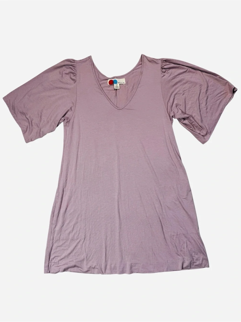New Free People Dusty Lavender V-Neck Mini Dress Size S